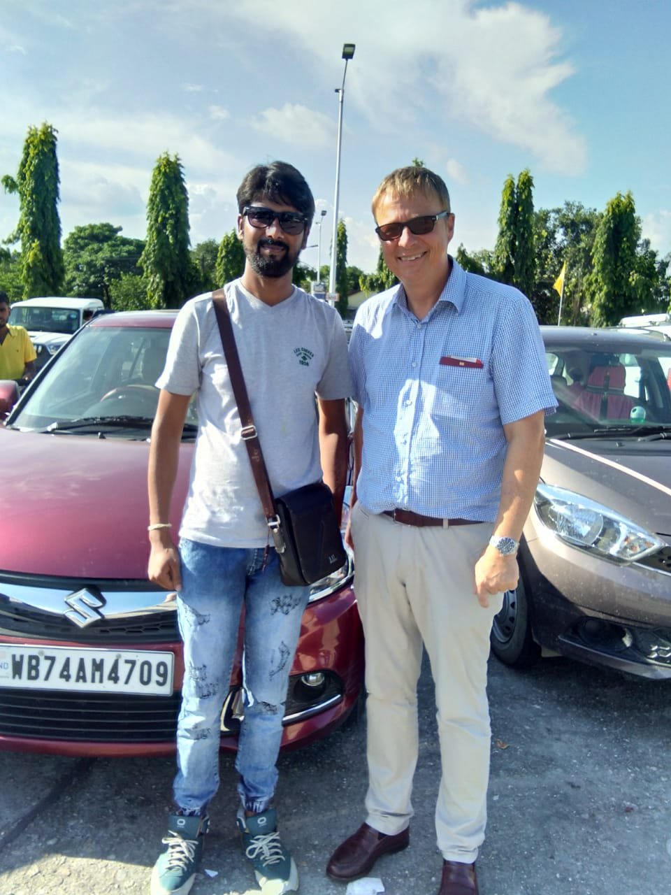 Car handover after a self-drive booking at our Siliguri desk