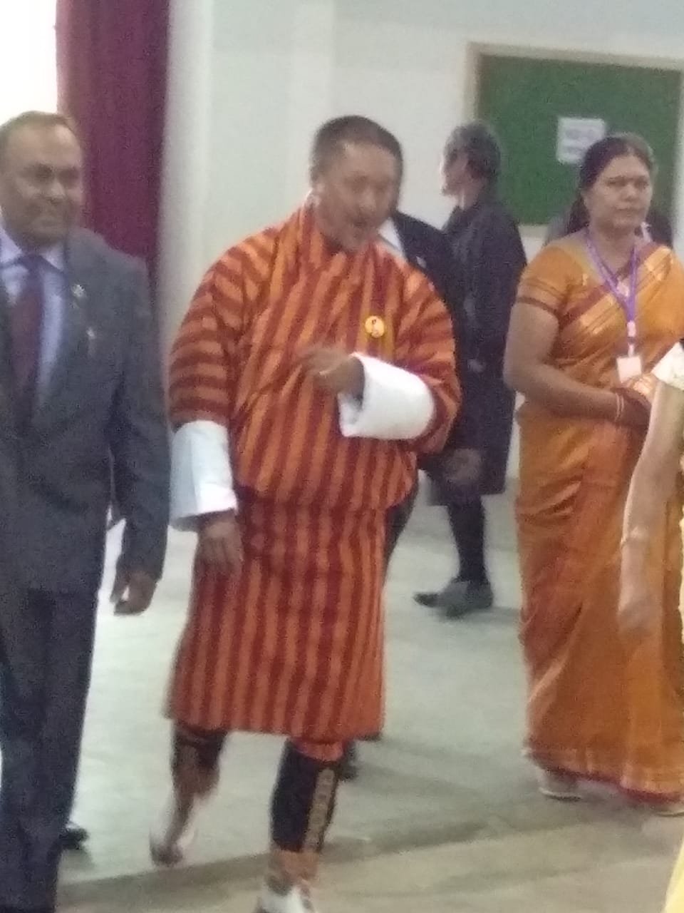 Guests in traditional Bhutanese dress at a cultural programme